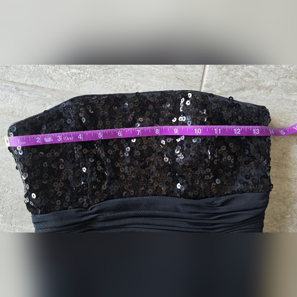 WHBM Elegant Black Sequin Jumpsuit With Wide Leg Size 0 - Picture 5 of 9